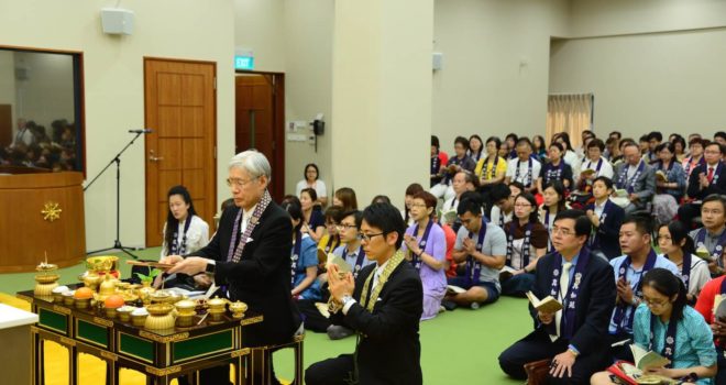 New Nirvana Buddha image enshrined at the Eunos temple