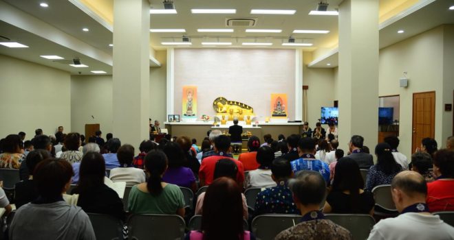 New Nirvana Buddha image enshrined at the Eunos temple