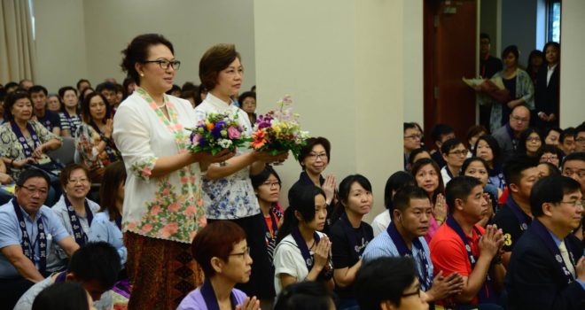 New Nirvana Buddha image enshrined at the Eunos temple